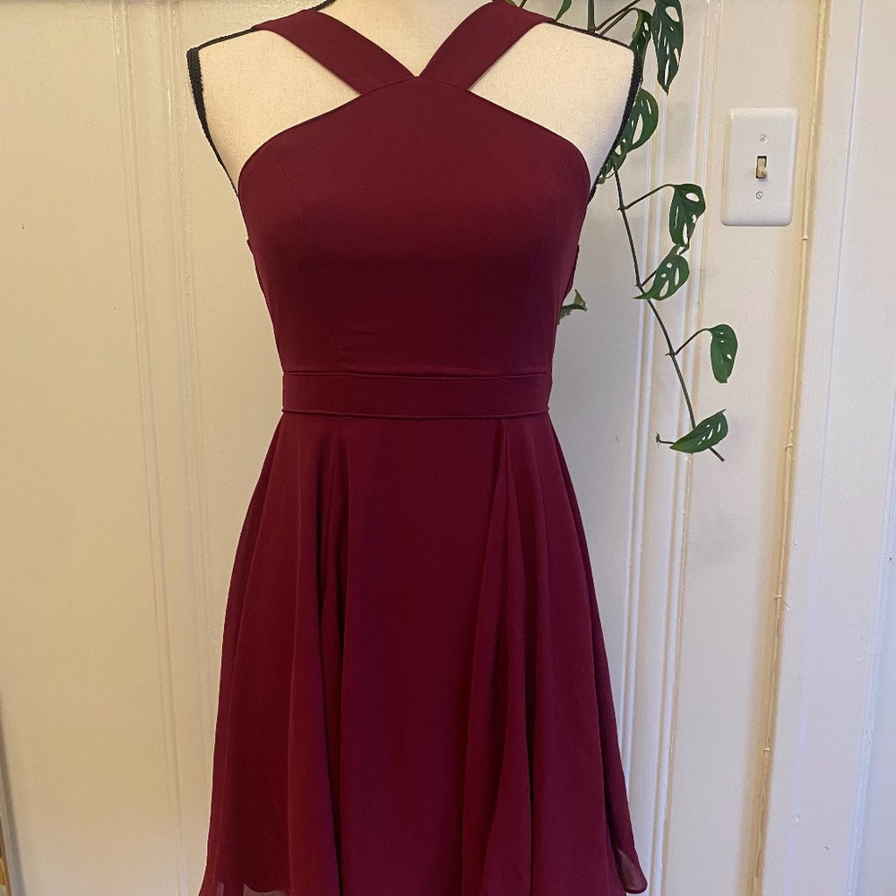 Lulus' wine colored dress